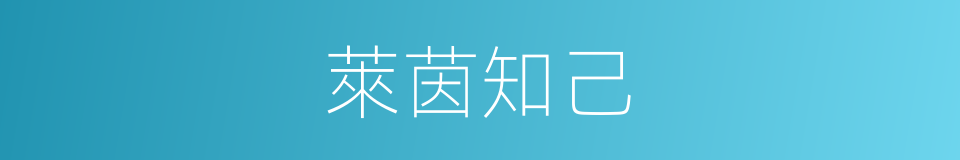萊茵知己的同義詞
