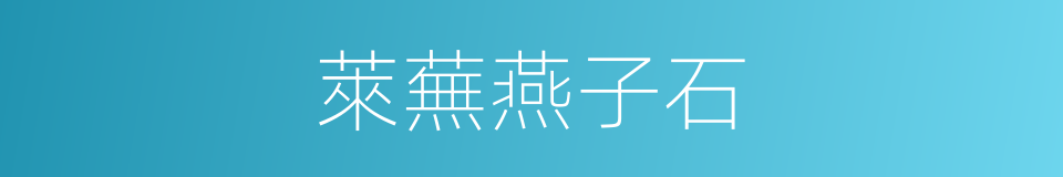 萊蕪燕子石的同義詞