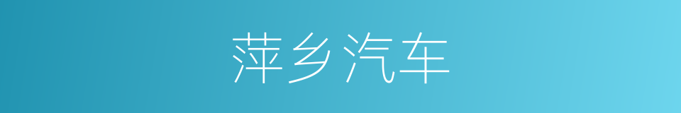 萍乡汽车的同义词