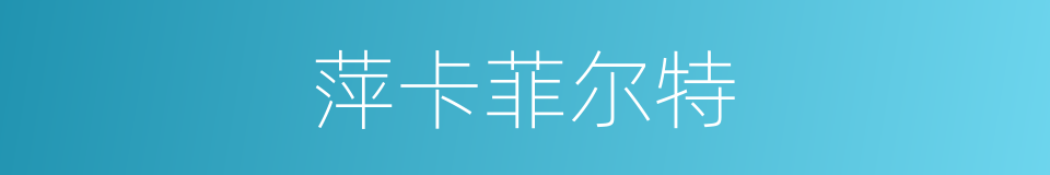 萍卡菲尔特的同义词
