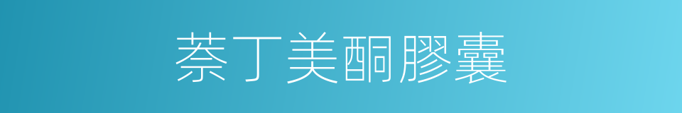 萘丁美酮膠囊的同義詞