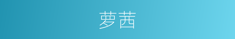 萝茜的同义词