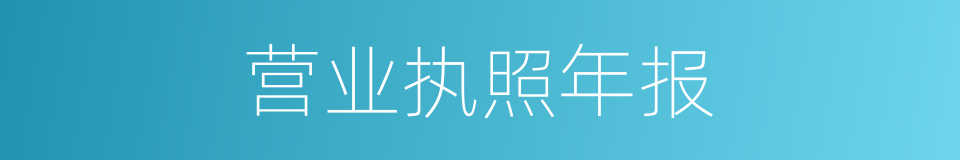 营业执照年报的同义词