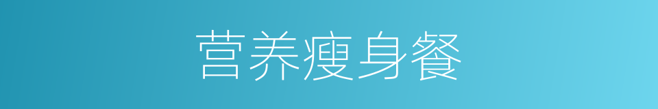 营养瘦身餐的同义词