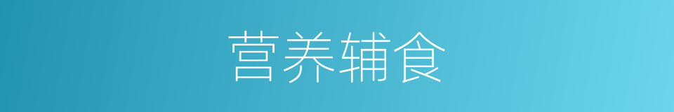 营养辅食的同义词