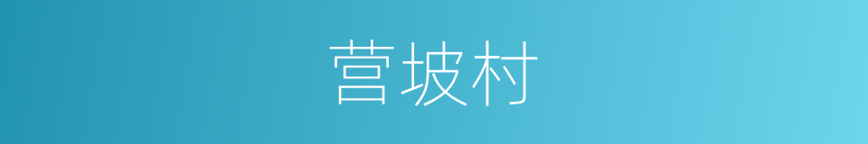 营坡村的同义词