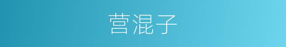 营混子的意思