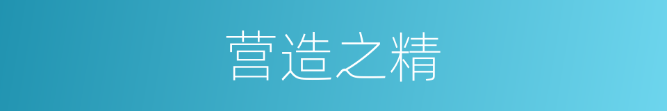营造之精的同义词