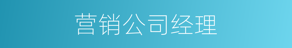 营销公司经理的同义词