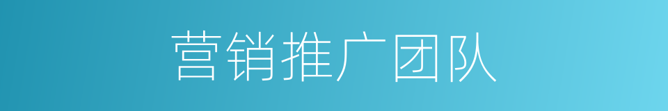 营销推广团队的同义词