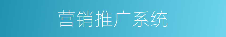营销推广系统的同义词