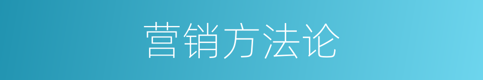 营销方法论的同义词