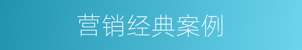 营销经典案例的同义词