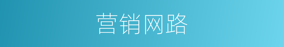 营销网路的同义词