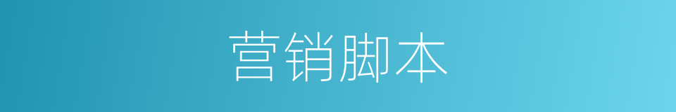 营销脚本的同义词