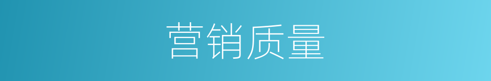 营销质量的同义词
