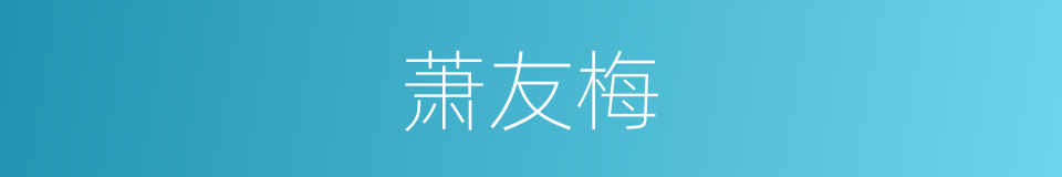 萧友梅的同义词