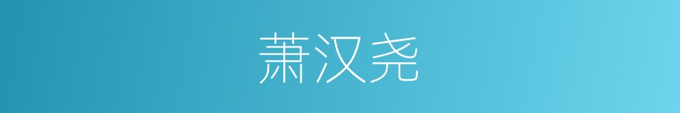 萧汉尧的同义词