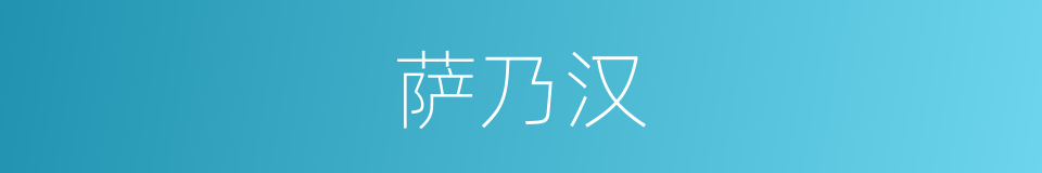 萨乃汉的同义词