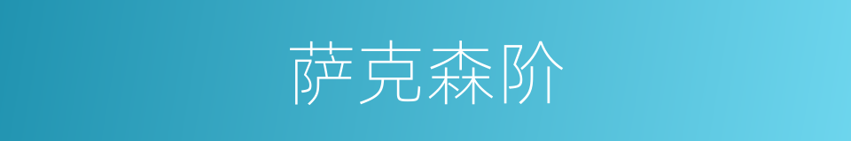 萨克森阶的同义词
