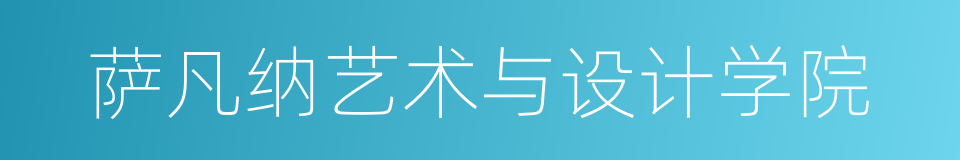 萨凡纳艺术与设计学院的同义词