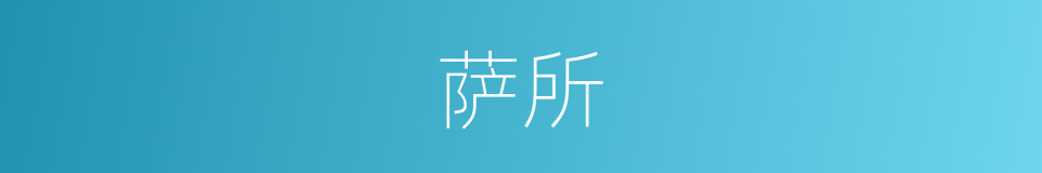 萨所的同义词