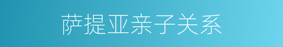 萨提亚亲子关系的同义词