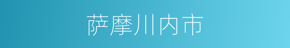 萨摩川内市的同义词