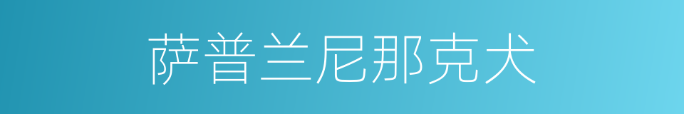 萨普兰尼那克犬的意思