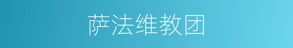 萨法维教团的同义词