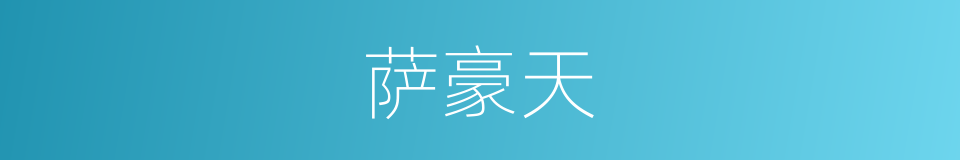 萨豪天的同义词