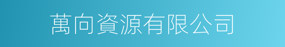 萬向資源有限公司的同義詞