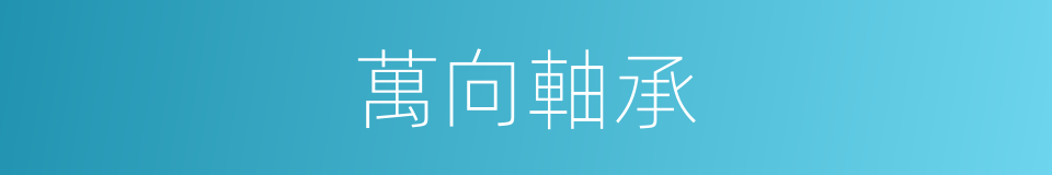 萬向軸承的同義詞