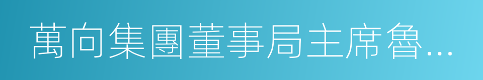 萬向集團董事局主席魯冠球的同義詞