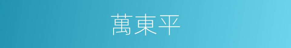 萬東平的同義詞