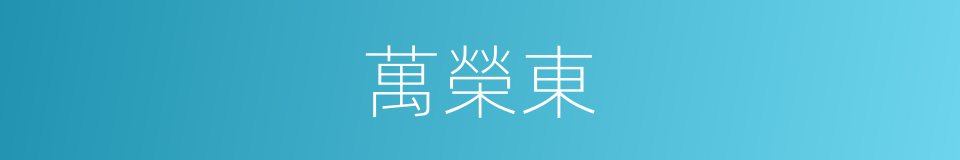 萬榮東的同義詞