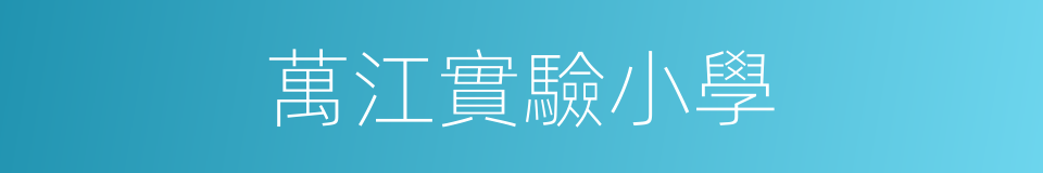萬江實驗小學的同義詞