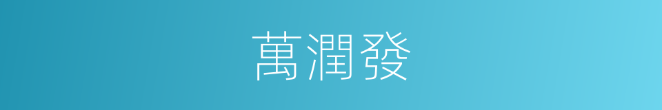 萬潤發的同義詞