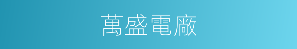 萬盛電廠的同義詞