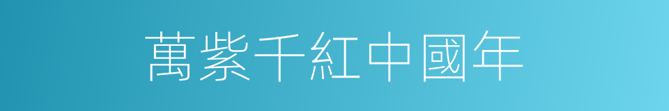 萬紫千紅中國年的同義詞
