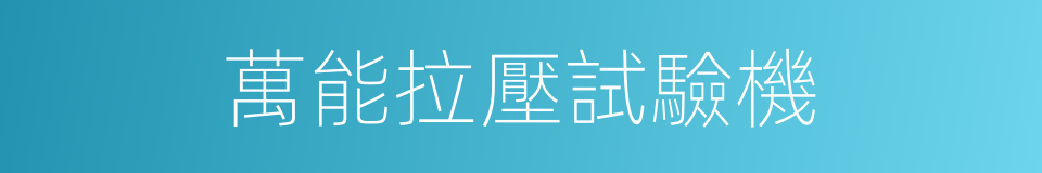 萬能拉壓試驗機的同義詞