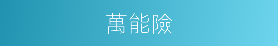 萬能險的同義詞