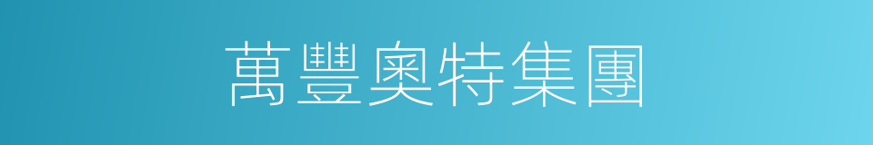 萬豐奧特集團的同義詞