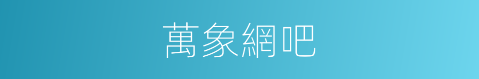 萬象網吧的同義詞