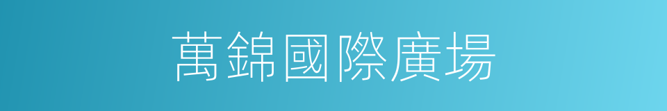 萬錦國際廣場的同義詞