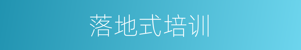 落地式培训的同义词