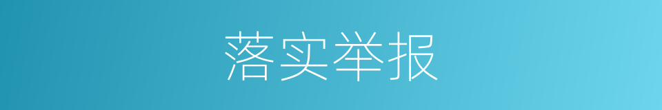 落实举报的同义词