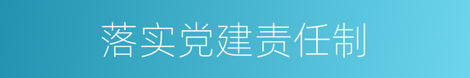 落实党建责任制的同义词