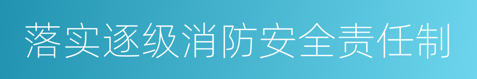 落实逐级消防安全责任制的同义词
