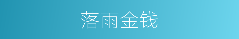 落雨金钱的同义词